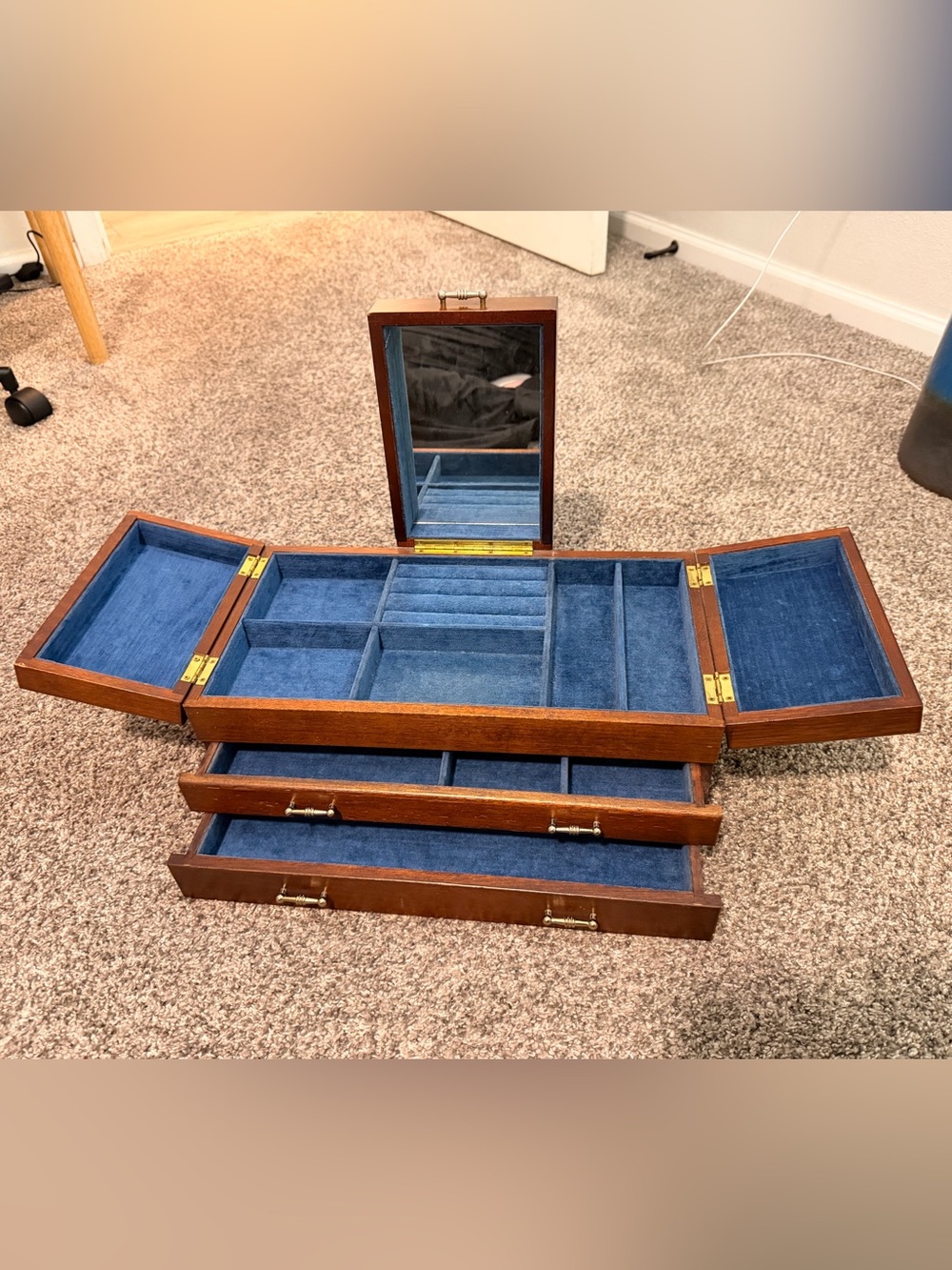 Vintage made in Japan Wood jewelry box